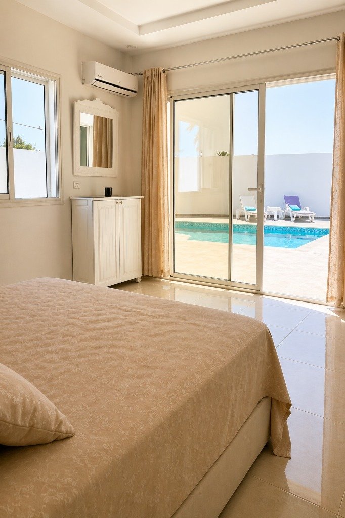 Suite avec vue sur piscine